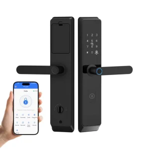 Wi-Fi Smart Fingerprint Lock App Control Grade C Security Cylinder Digital Door Lock for Aluminum Steel Doors