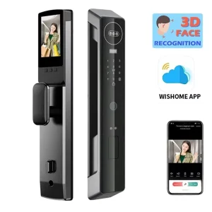 WiFi 3D Face Recognition Fingerprint Door Lock with Cloud Storage for Wood and Aluminum Doors