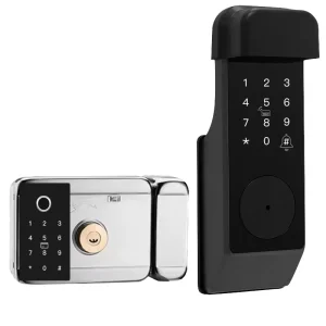 WiFi Digital Door Knob RFID Card Key Fingerprint Smart Rim Door Lock R07
