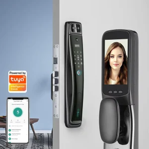 WiFi Digital Fingerprint Smart Door Lock for Exterior Wood Doors