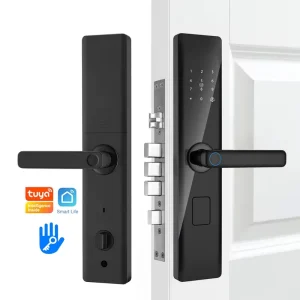 WiFi Electronic Fingerprint Smart Door Lock with Remote Unlock, Card, Key