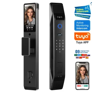 WiFi Fingerprint and Face Recognition Smart Door Lock with Camera for Home