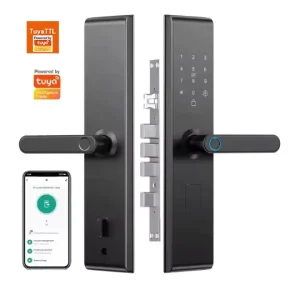 WiFi Smart Door Knob Lock with Fingerprint and Password for Aluminum, Wood, or Steel Doors