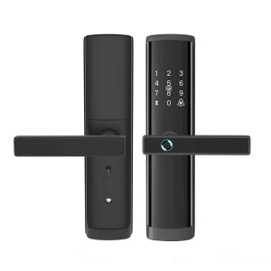 WiFi Smart Door Lock Aluminum Alloy Fingerprint Keyless Entry Handle Electronic Lock 5050 Mortise SF025