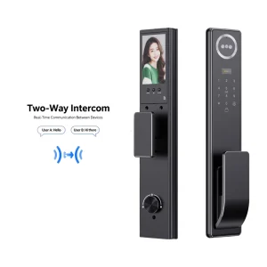 WiFi Smart Door Lock with Camera, Fingerprint, Face Recognition and Voice Control for Aluminum, Metal and Wood Doors