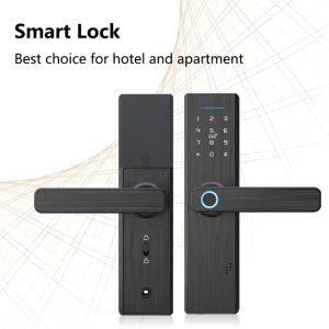 WiFi Smart Door Lock with Fingerprint, Keyless Entry, Remote Unlock and Aluminum Door Support