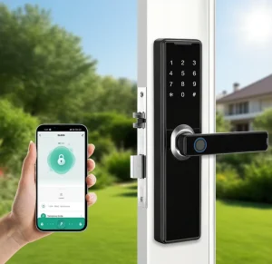 WiFi Smart Door Lock with Fingerprint, Keyless Remote, and Dynamic Password for Aluminum, Wood, and Steel Doors