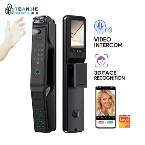 WiFi Smart Door Lock with Real-Time Intercom, Palm Print, and 3D Face Recognition