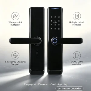 WiFi Smart Fingerprint Door Lock with Password and IC Card Entry for Home Security