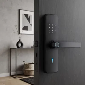 WiFi Waterproof Electric Security Digital Aluminum Alloy Smart Door Handle Lock for Home