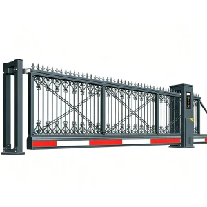 Wide-Span Suspended Sliding Gate with Clear Passage for Industrial Park Entrances