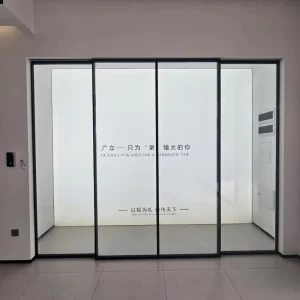 Wide-View Double-Pane Glass Aluminum-Framed Sliding Patio Doors