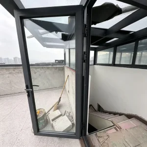 Wind Resistant Balcony Terrace Swing Doors for Houses Reinforced Frame Safe Application for High rise Buildings