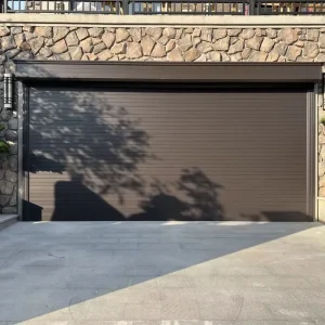 Windproof Steel and Aluminum Alloy Automatic Roll-Up Garage Door for Residential Villas