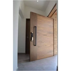 Wood Veneer Customized Color and Size Pivot Door with Floor Spring and Threshold