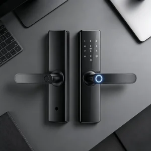 Wooden Door Smart Lock Z17 with Fingerprint, Password, Key Card, Cloud and Memory Card Unlock