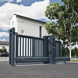 Wrought Iron Automatic Retractable Sliding Cantilever Gate with Modern Design for Villa Industrial School and Garden