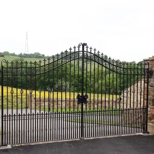 Wrought Iron Courtyard Door Exterior Gate Modern Villa Front Entrance Main Gate