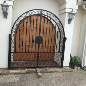 Wrought Iron Courtyard Exterior Front Entrance Gate for Villa