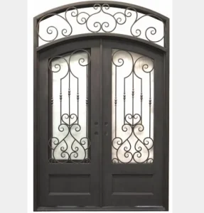 Wrought Iron Door with Tempered Glass