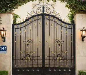 Wrought Iron Double Courtyard Main Gate Driveway Gate