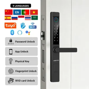 XC08 Aluminum Tuya App Wi-Fi Cloud Fingerprint Waterproof Smart Door Lock