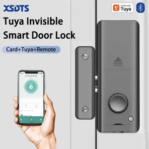 YX10 Invisible Smart Lock IC Card App Control Remote Glass Door Security