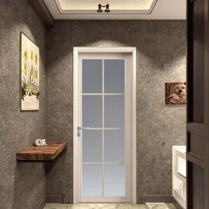 ZX1036 Kitchen Toilet Swing Door Invisible Frosted Aluminum Alloy for Commercial Use with Sound Insulation
