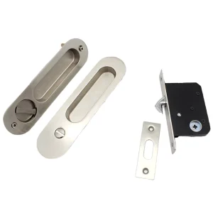 Zinc Alloy Security Sliding Door Handle with Key Lock