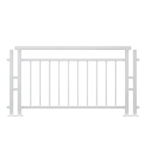 Zinc Steel Privacy Fence Outdoor Metal Security Fence Residential Garden Fence Panel Villa Boundary Railing